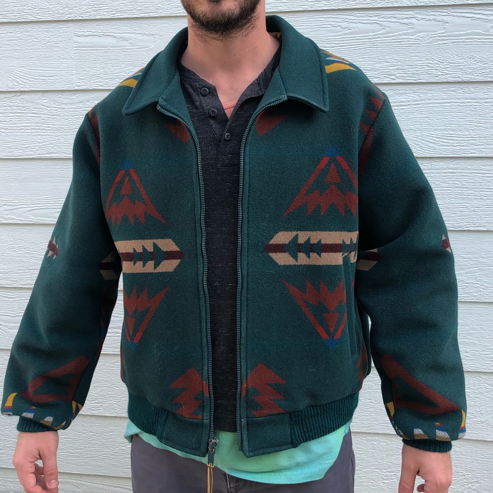RARE 1970s Vintage Pendleton Bomber Jacket L